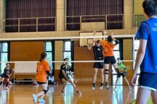 社会人バレーボールの試合の様子